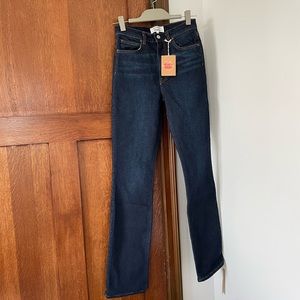 Reformation Peyton High Rise Bootcut Jeans, Dark Wash NWT